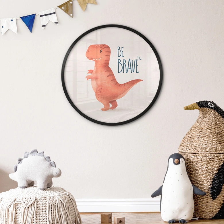 Plakat Dino Be Brave - T-Rex - Tunaboylu 