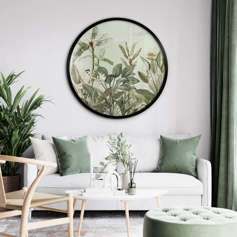 Poster Tropische Botanik - UN Designs - Rund 