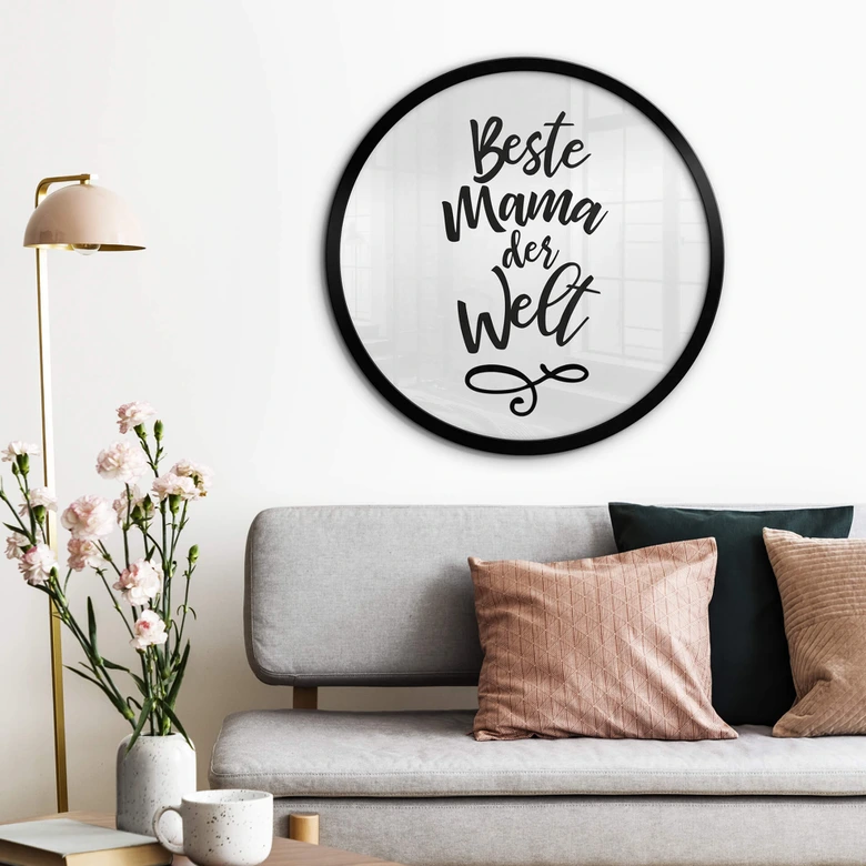 Poster Beste Mama der Welt - Rund 