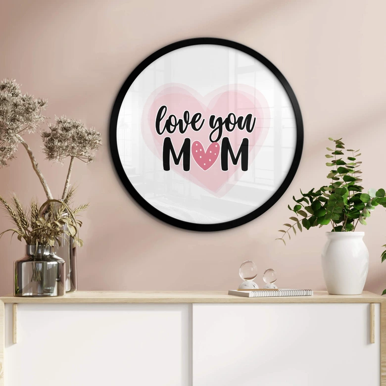 Poster Älskar dig mamma - Rund 