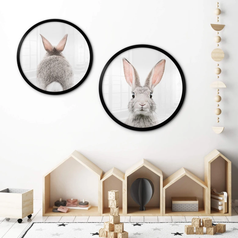 Poster Sisi & Seb - Hasenohren - Rund 