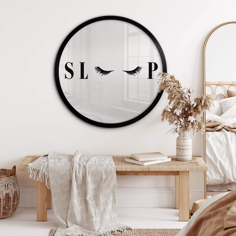Poster Sleep für das Schlafzimmer - Rund 