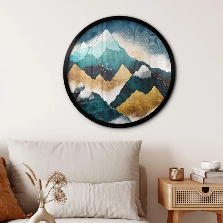 Poster SpaceFrog Designs - Tagesanbruch - Rund 