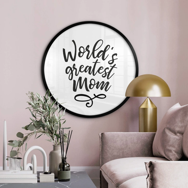 Poster Världens bästa mamma - Rund 