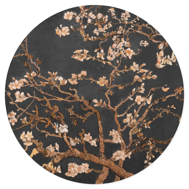 Wandtattoo van Gogh - Mandelblüte herbstlich - Rund 