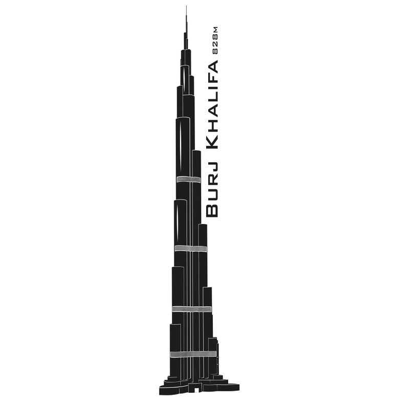 Sticker mural - Burj Khalifa 