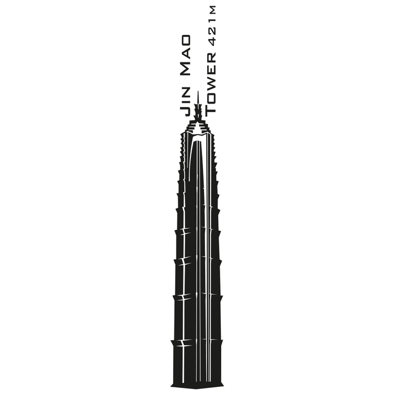 Wandtattoo Jin-Mao-Tower 