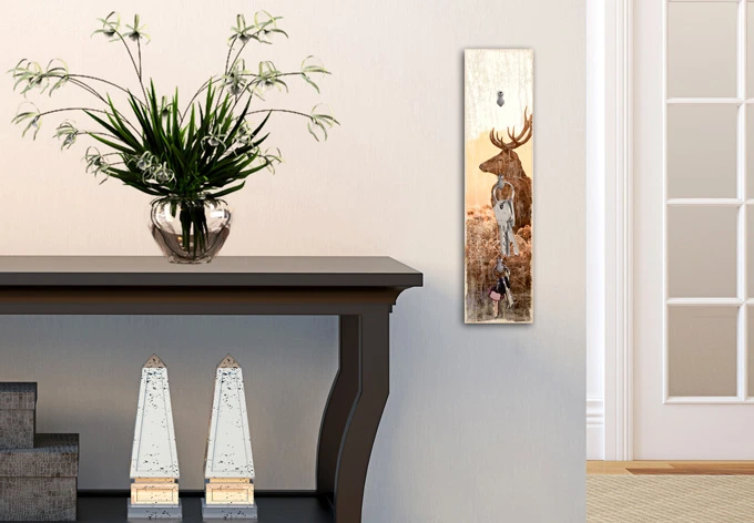 Key Holder - Majestic Deer + 3 Hooks 