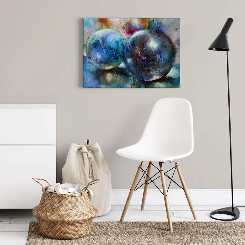 Lienzo Schmucker - Canicas azules 