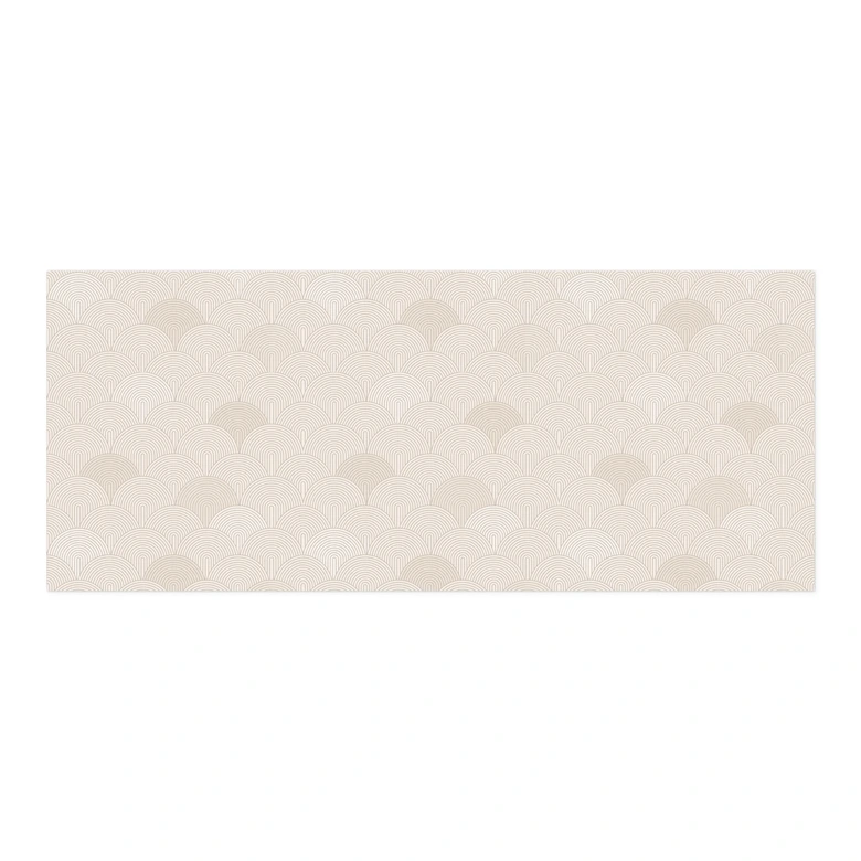 Salpicadero de cocina autoadhesivo Semicírculos abstractos en beige suave - Bloomery Decor 