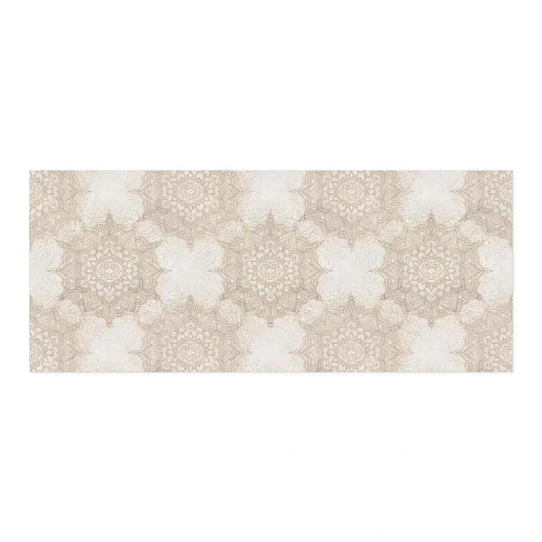 Self-adhesive kitchen splashback Elegant mandala in sand gold - Bloomery Decor 