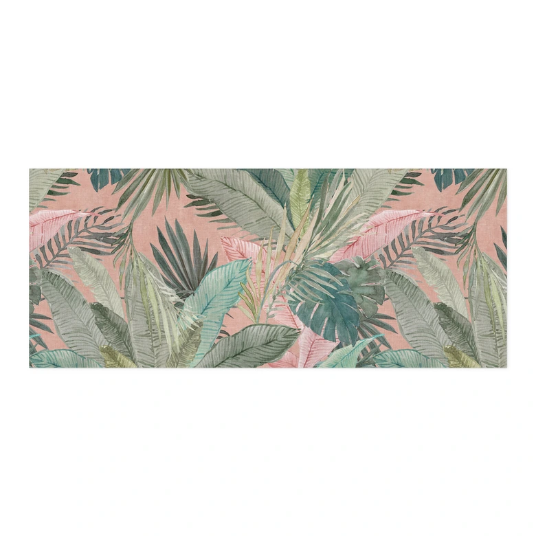 Zelfklevende Keukenachterwand tropische bladeren in de jungle roze - Bloomery Decor 