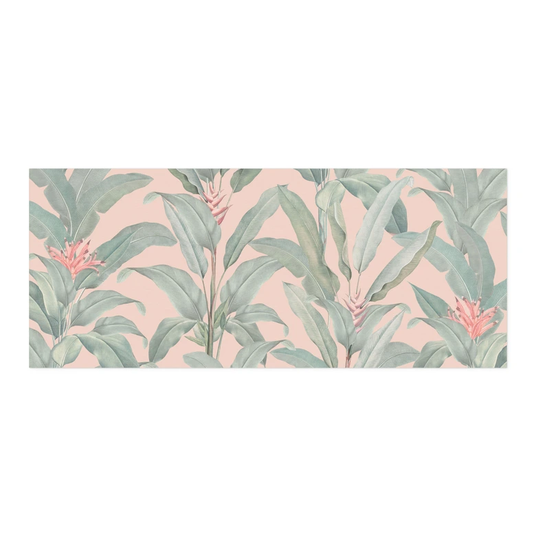 Selbstklebende Küchenrückwand Urban Jungle Tropenblätter Rosa - Bloomery Decor 