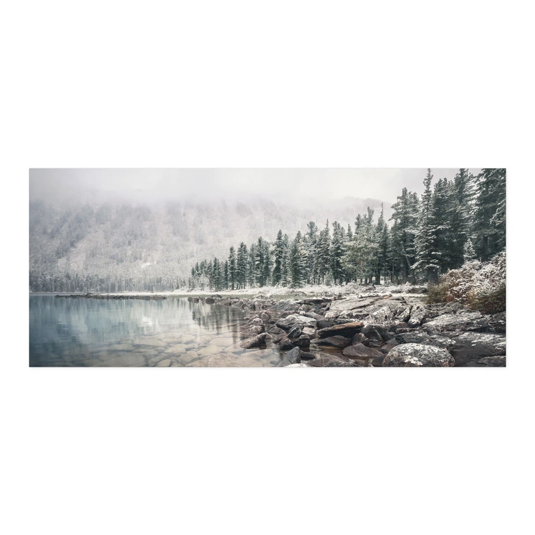 Selbstklebende Küchenrückwand Winterwald am See - Rostovskiy 