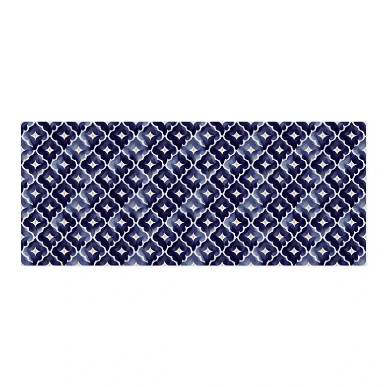 Self-adhesive kitchen splashback watercolor flowers blue - Treechild 