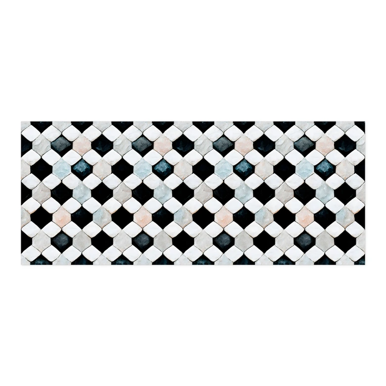 Self-adhesive kitchen splashback Geometric Sample with diamond stones - Treechild 