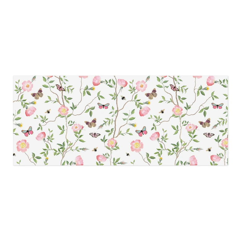 Self-adhesive ktichen panel Pink roses in spring - UN Designs 