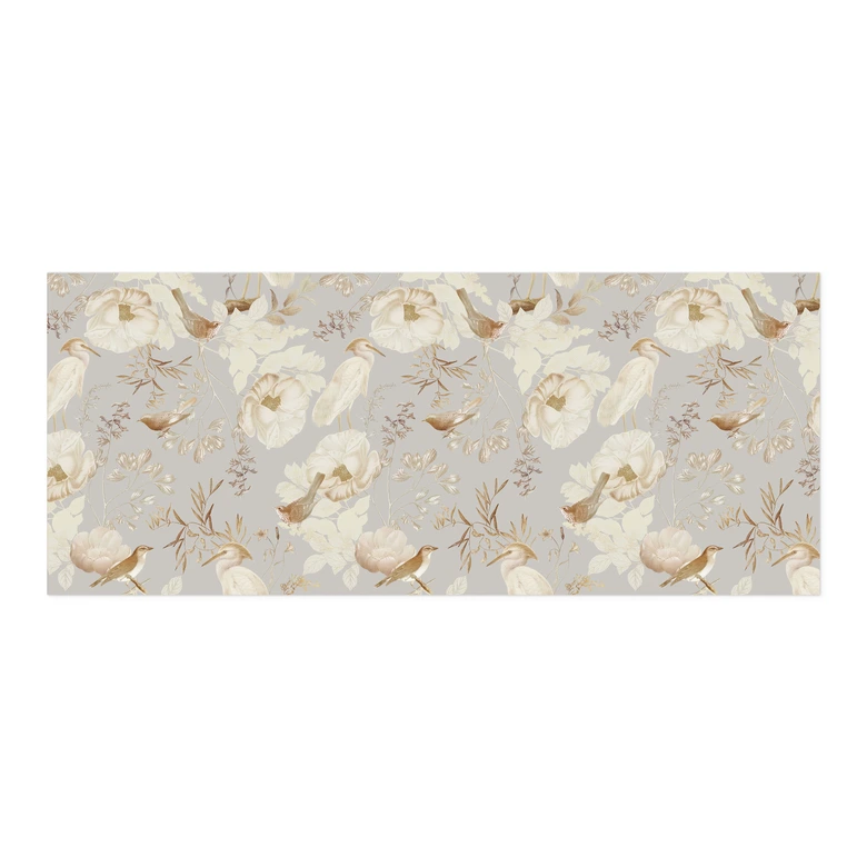 Samoprzylepny panel ścienny do kuchni ptaki wśród białych kwiatów - UN Designs 