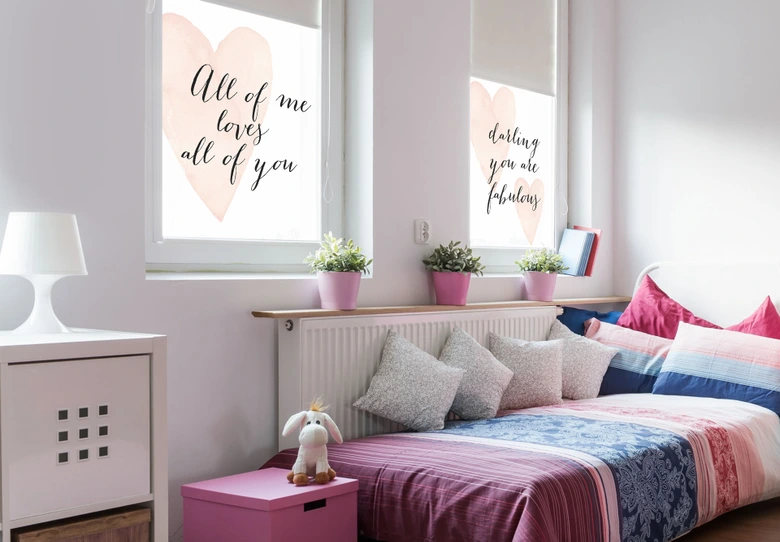 Sichtschutzfolie Confetti & Cream - All of me loves all of you 