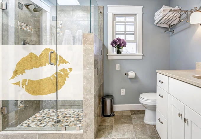 Sichtschutzfolie Gold Lips 