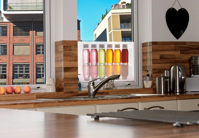 Window foil Oil Bottles 