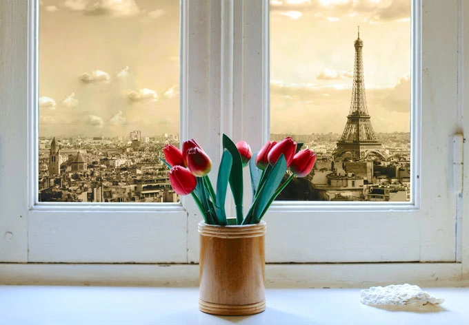 Sichtschutzfolie Paris Skyline - Panorama 