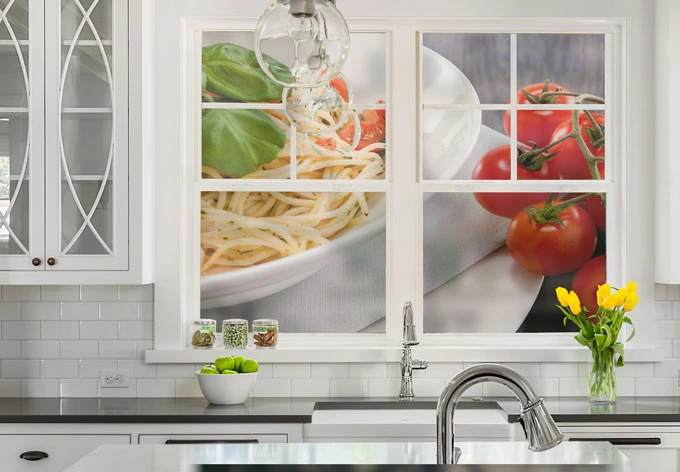 Película de privacidad Pasta Italiano - cuadrado 