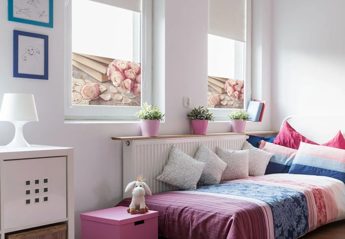 Sichtschutzfolie Rosa Rosen 