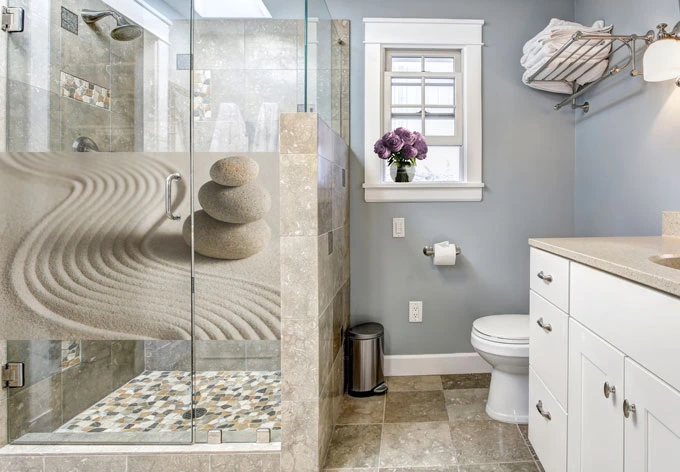 Sichtschutzfolie Stone in Sand 2 - Panorama 