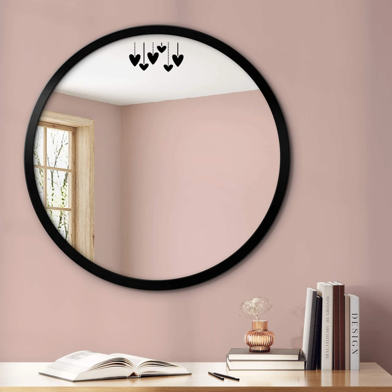Spiegel Sticker Hangende Harten 
