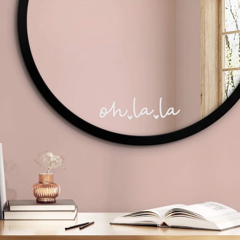 Mirror Sticker Ohlala + hearts 