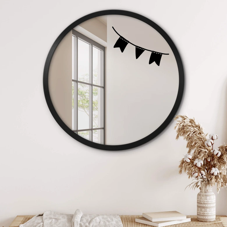 Autocollant miroir drapeaux courts 