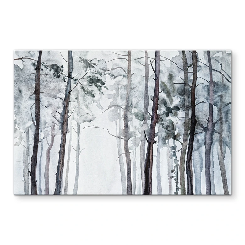 Spritzschutz Aquarell Wald 