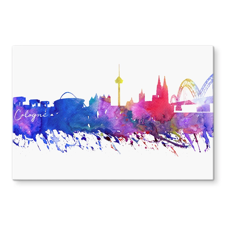 Spritzschutz Bleichner - Köln Aquarell Skyline 