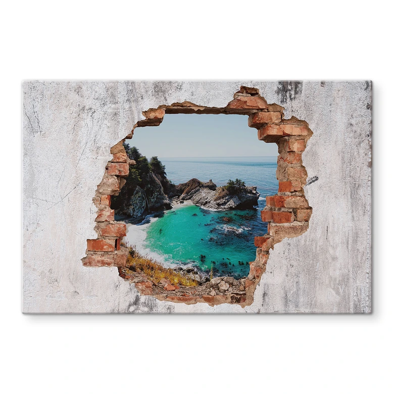 Spritzschutz 3D Optik - Blick in die Bucht 