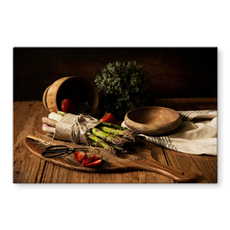 Spritzschutz Frischer Spargel 