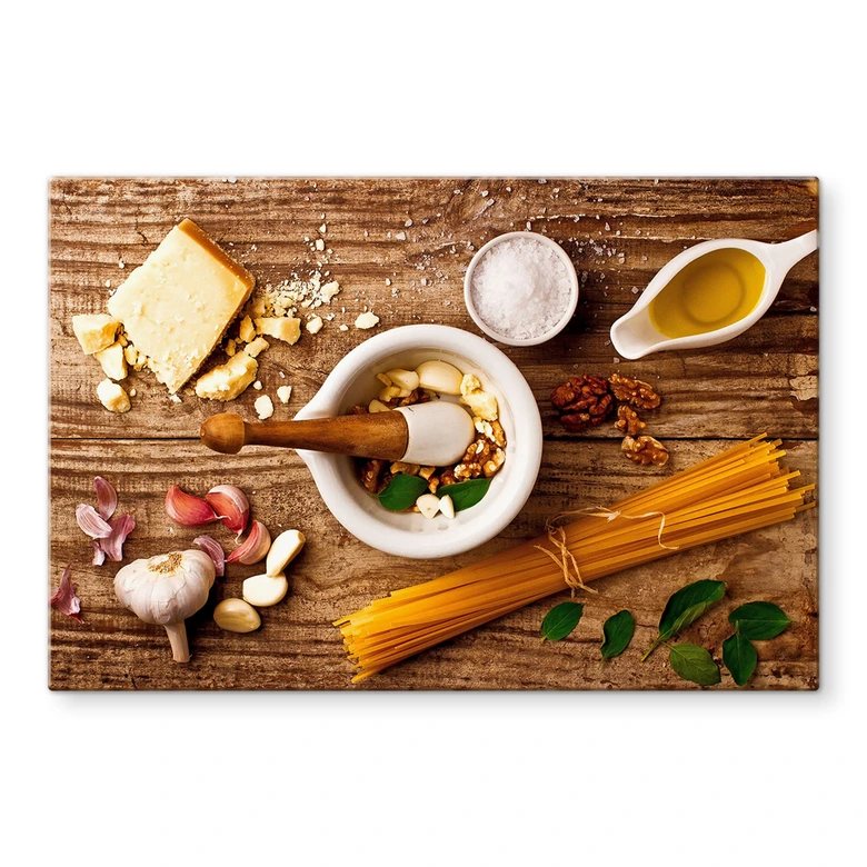 Spritzschutz Laercio - Pesto Rezept 
