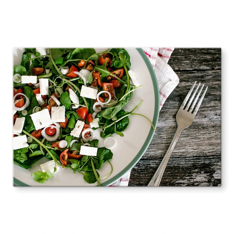 Spritzschutz Sommersalat mit Feta 
