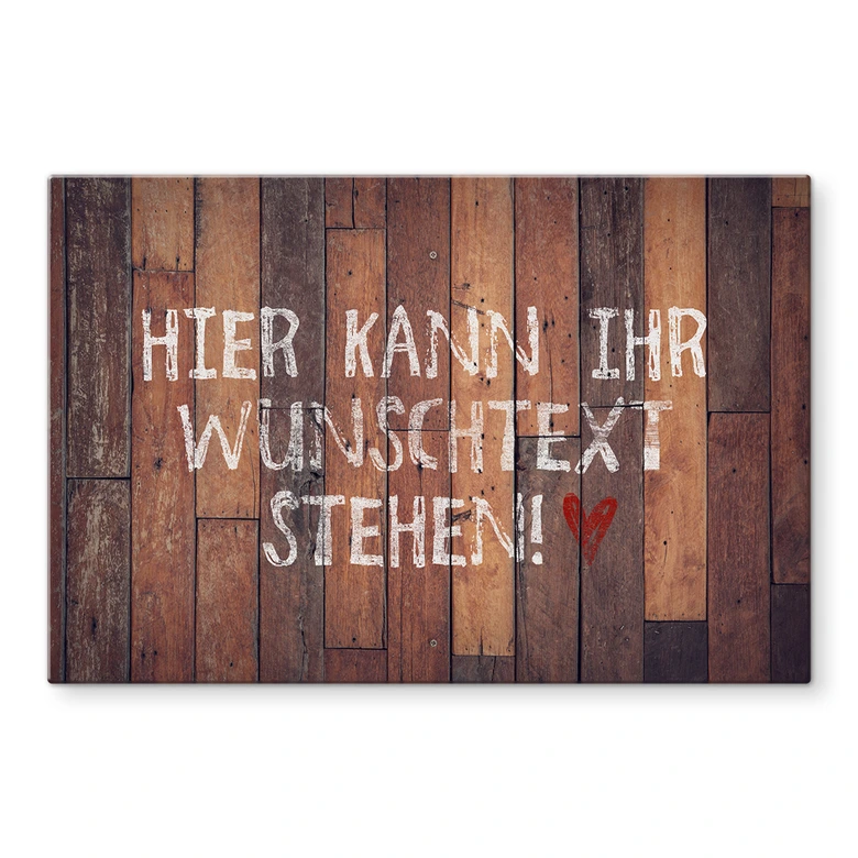 Spritzschutz Used Wood + Wunschtext 