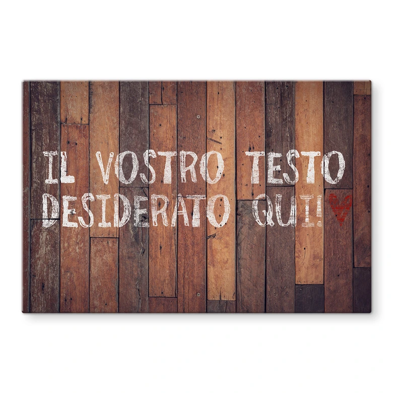 Spritzschutz - used wood mit Wunschtext! 