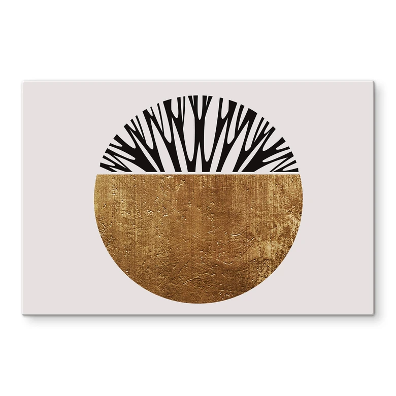 Stænkplade - Kubistika - Livets træ - guld 