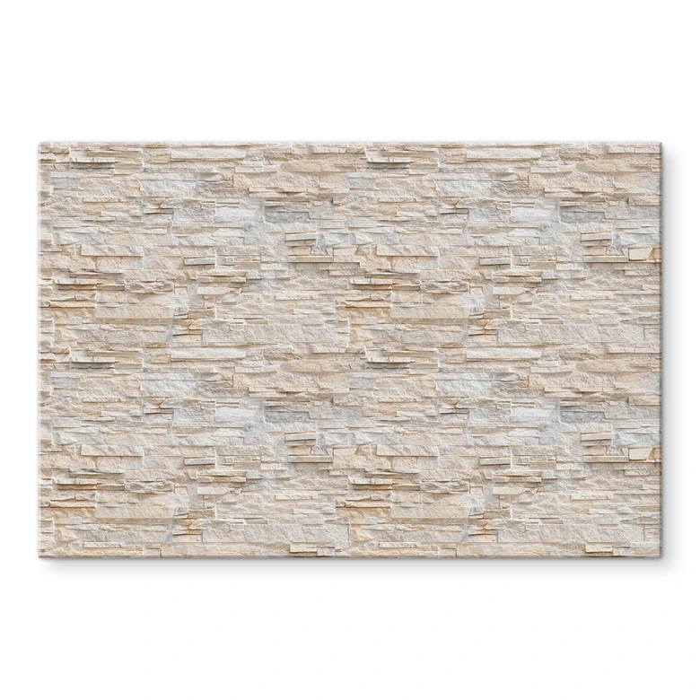 Spritzschutz in Steinoptik - Natursteinmauer 