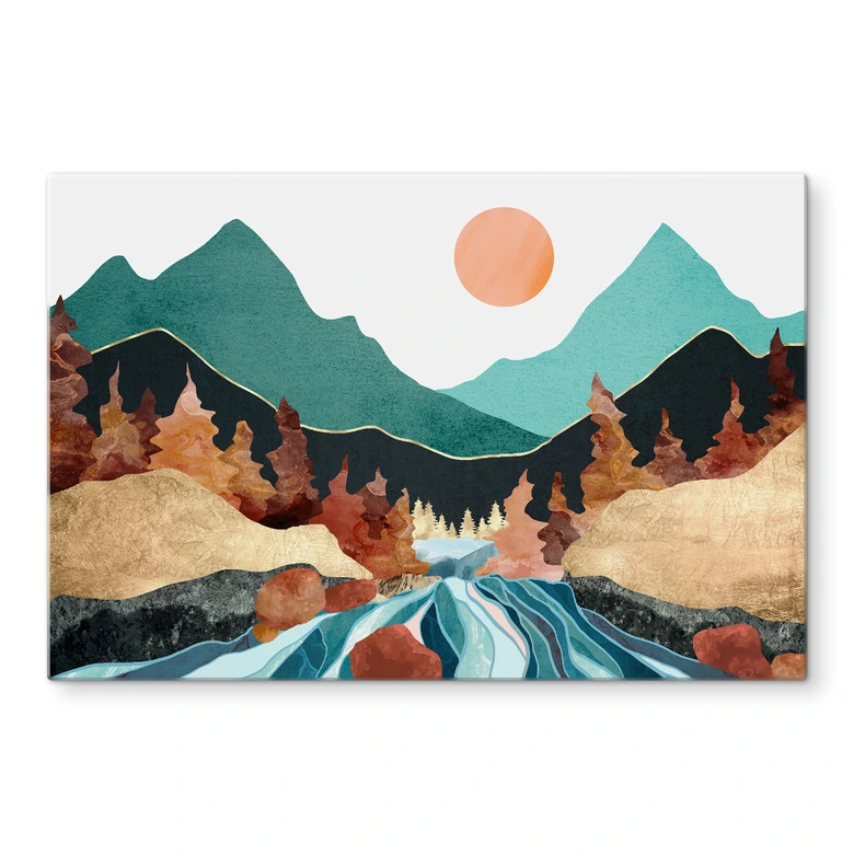 Spritzschutz Berg Land Fluss - SpaceFrog Designs 