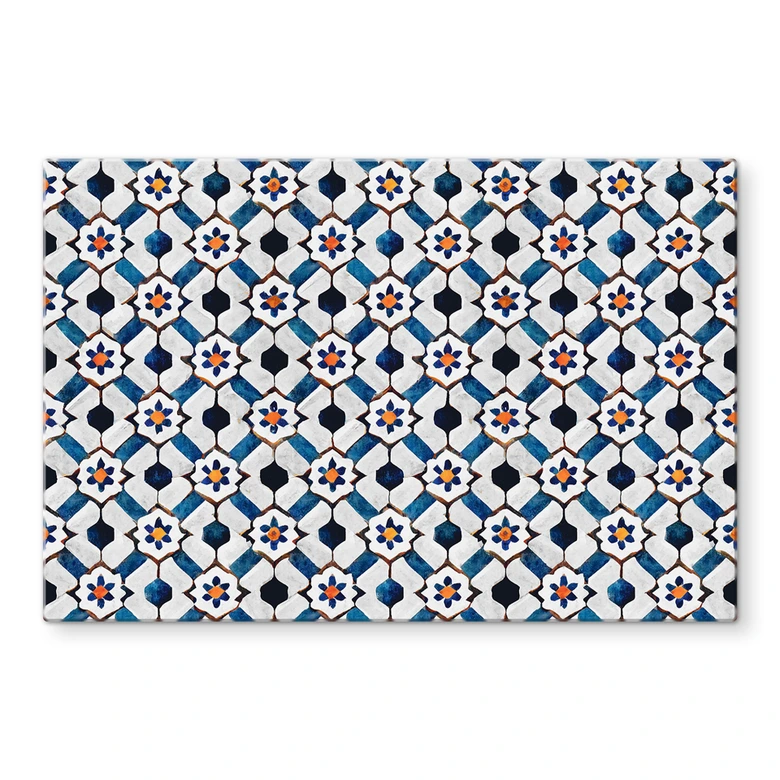 Spritzschutz Geometrisches Muster mit Blumen - Treechild 