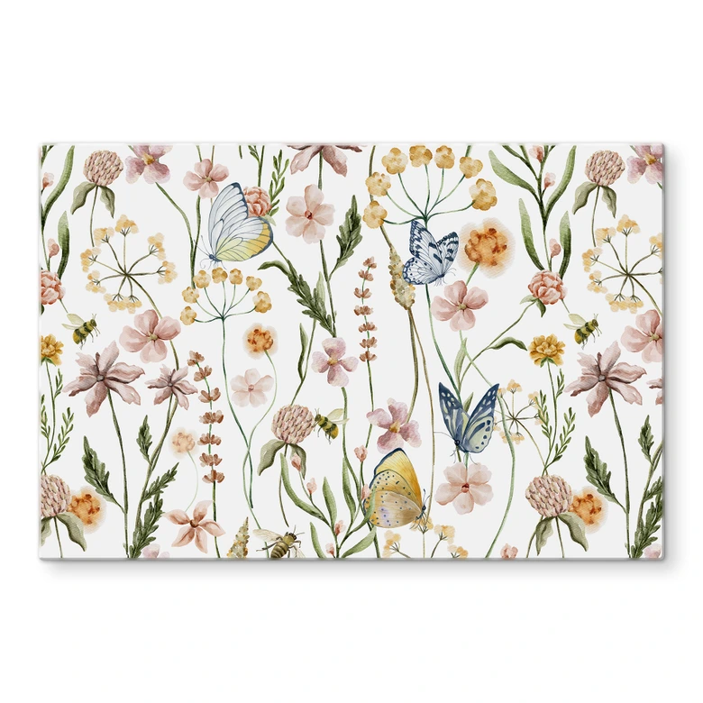 Spatscherm Lenteweide met vlinders - UN Designs 