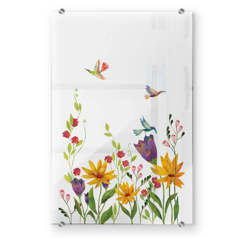 Spritzschutz hoch transparent Blanz - Blütenpoesie 