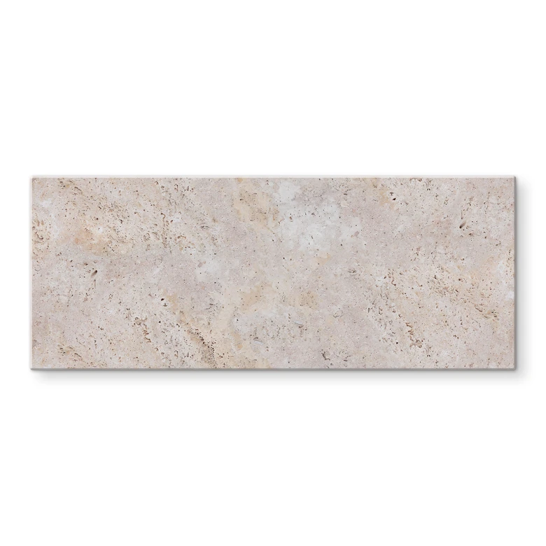 Spritzschutz Textur einer beigen Steinmauer - Pictufy Studio - Panorama 