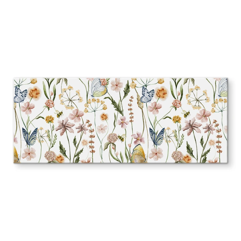 Spatscherm Lenteweide met vlinders - UN Designs 