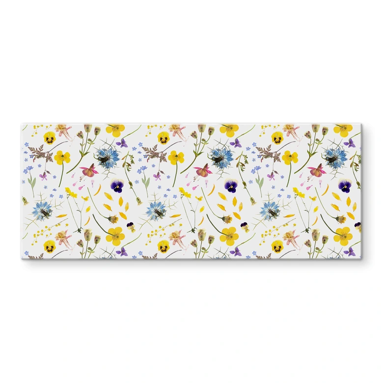 Spatscherm UN Designs - Dried Flowers - panorama 