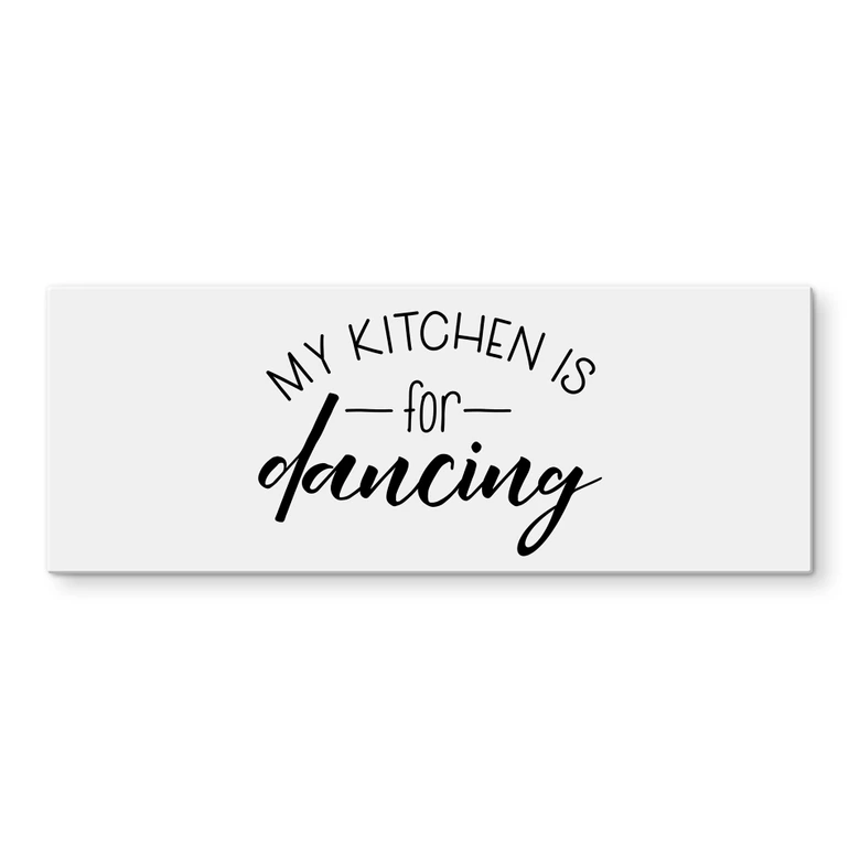 Spritzschutz Transparent - My kitchen is for dancing - Panorama 